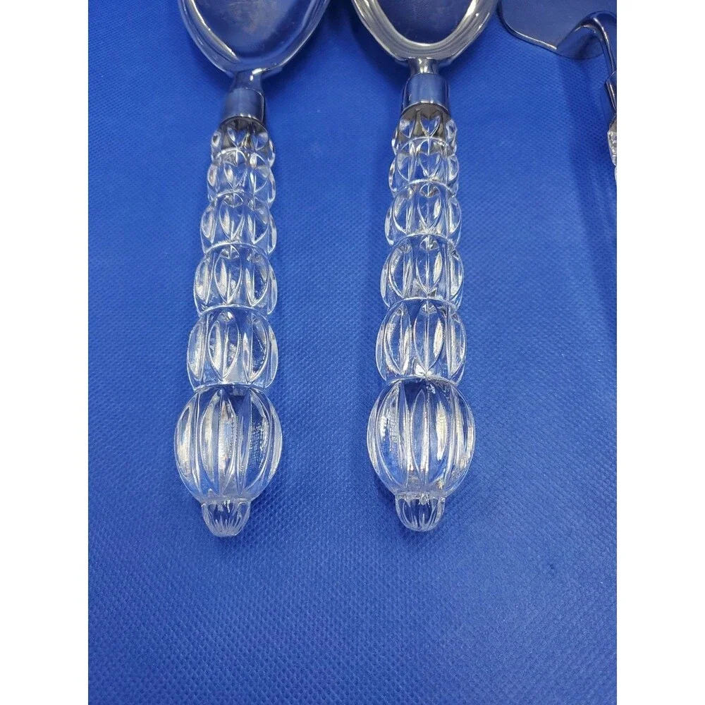 Mikasa Austria Crystal Handle And Silver Plated 6 Piece Serving Set